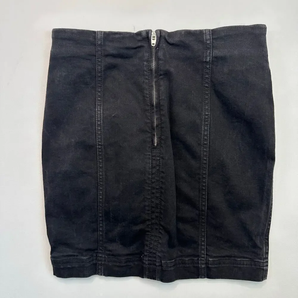 Free People Stretch Cotton Micro Mini Skirt